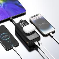 isorine baterija 30000 - Dudao K15Max, 30000mAh, PD 22.5W, balta - 4 nuotrauka