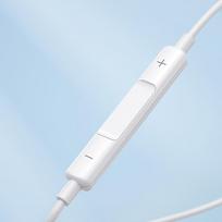 3.5 mm jack - Joyroom JR-EW01 laidinės ausinės su nuotolinio valdymo pultu Baltos (White) - 5 nuotrauka