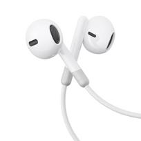 3.5 mm jack - Joyroom JR-EW01 laidinės ausinės su nuotolinio valdymo pultu Baltos (White) - 10 nuotrauka