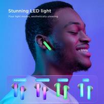 ausines led - Joyroom JR-TC1 IceLens serijos belaidės ausinės su LED apšvietimu Juodos (Black) - 7 nuotrauka