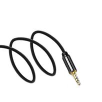 mini jack aux cable - Wozinsky WACSAB-2M AUX kabelis kampinis (vyriškas-vyriškas) mini jack 2m Juodas (Black) - 6 nuotrauka
