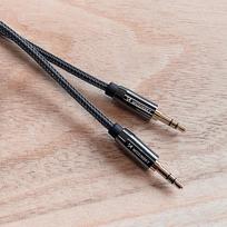 mini jack aux cable - Wozinsky WACMJB-3M Universalus Mini Jack 2x AUX Kabelis 3 m Juodas (Black) - 2 nuotrauka