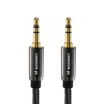 mini jack aux cable - Wozinsky WACMJB-2M universalus mini jack kabelis 2x AUX 2 m Juodas (Black) - 10 nuotrauka