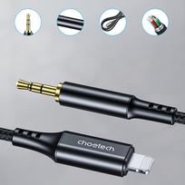 min 1 - Choetech AUX007 Lightning / Mini Jack 3.5mm laidas 1m - Juodas (Black) - 5 nuotrauka