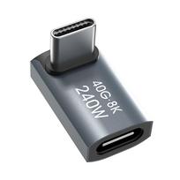 usb c kampinis - Wozinsky WPKF-01 USB-C - USB-C 40Gb/s 240W 8K OTG kampinis adapteris - Pilkas (Gray) - 8 nuotrauka
