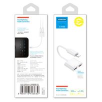 laidines ausines iphone - Joyroom Lightning – 2x Lightning ausinių adapteris, garsas ir įkrovimas baltas (S-Y104) - 4 nuotrauka