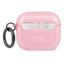 3 pin - Karl Lagerfeld "KLA3UKHGP Karl®s Head Case for AirPods 3" Pink Glitter - 3 nuotrauka