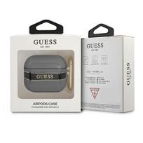 apple airpods ausines - Guess TPU Printed Stripe Case for Airpods 3 Black - 2 nuotrauka