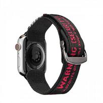 apple watch se 2 - Dux Ducis apyrankė (Lauko versija) Apple Watch Ultra, SE, 9, 8, 7, 6, 5, 4, 3, 2, 1 (49, 45, 44, 42 mm) Nailono juoda-raudona (Black-Red) - 5 nuotrauka