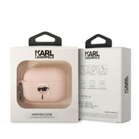 ausines rozines - Karl Lagerfeld "3D Logo NFT Choupette Head Silicone Case for Airpods Pro 2" Pink - 2 nuotrauka