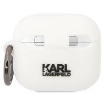 airpods deklas silikoninis - Karl Lagerfeld Choupette Silicone Case for Airpods 3 White - 3 nuotrauka