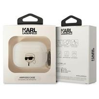 airpods pro deklas - Karl Lagerfeld 3D Logo NFT Karl Head TPU Case for Airpods Pro White - 2 nuotrauka