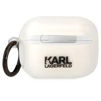 airpods pro deklas - Karl Lagerfeld 3D Logo NFT Karl Head TPU Case for Airpods Pro White - 3 nuotrauka