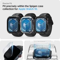 apple watch stikliukas - Spigen Elite Shield ”EZ FIT” Hybrid Glass 2-PACK for Apple Watch 10 (42MM) - Clear - 2 nuotrauka