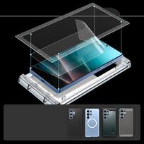 galaxy s25 ekrano apsauga - Spigen Elite Shield EZ Fit Hibridinis Stiklas Samsung Galaxy S25 Ultra - Skaidrus (Transparent) - 6 nuotrauka