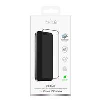 iphone 17 pro glass - Puro Frame Apsauginis stiklas Apple iPhone 17 Pro Max su aplikatoriumi ir juodu rėmeliu (Black Frame) - 2 nuotrauka