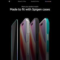 apple iphone - Spigen "Glas.TR EZ Fit Pro" Apsauginis stiklas Apple iPhone 16 Pro / 17 / 17 Pro - Skaidrus (Transparent) - 2 nuotrauka