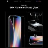 apple iphone - Spigen "Glas.TR EZ Fit Pro" Apsauginis stiklas Apple iPhone 16 Pro / 17 / 17 Pro - Skaidrus (Transparent) - 7 nuotrauka