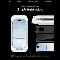 spigen glas.tr ez fit 2 pack - Spigen Glas.TR EZ Fit 2-pack privacy glass for iPhone 17 Air - 5 nuotrauka