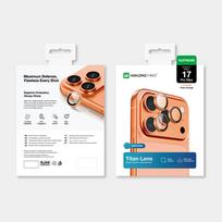 iphone orange - AmazingThing AR Sapphire Camera Lens Glass for iPhone 17 Pro / Pro Max - with Orange Frame - 3 nuotrauka