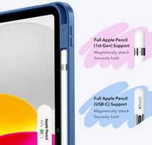 ipad esr deklas - ESR Flip Hybrid dėklas iPad 10.9” 2022 / iPad 11” 2024 Mėlynas (Blue) - 4 nuotrauka