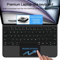 ipad klaviatura - Tech-Protect "Smartcase Magnetic with Keyboard" iPad Pro 12.9” 2020 / 2021 / 2022 / iPad Air 13” 2024 / 2025 Juodas (Black) - 7 nuotrauka