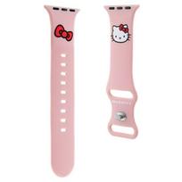 silikonine laikrodzio apyranke - Hello Kitty Strap HKAWLSCHBLP Apple Watch 42/44/45/49mm Rožinis (Pink) - 4 nuotrauka