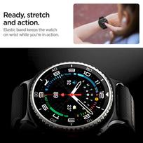 watch 8 classic - Spigen Fit Lite dirželis Samsung Galaxy Watch 8 / Classic (40 / 44 / 46 mm) - Juodas (Black) - 4 nuotrauka