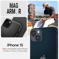 spigen iphone 15 - Spigen "MagSafe Armor iPhone 15" Matte Black - 2 nuotrauka