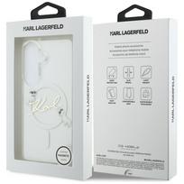 iphone telefonai - Karl Lagerfeld IML Choupette Karl Script Logo magnetinis dėklas, skirtas iPhone Samsung Galaxy S26, skaidrus - 2 nuotrauka