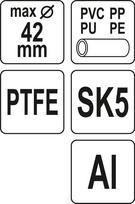 montavimas - PVC vamzdžių pjaustytuvas 42mm YT-22271 YATO - 2 nuotrauka