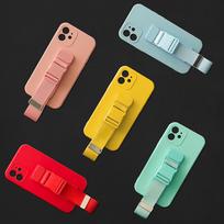 telefonas iphone pro max 12 - Hurtel Rope dėklas su dirželiu skirtas iPhone 12 Pro Max, tamsiai žalias - 8 nuotrauka