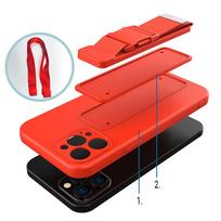 telefonas iphone pro max 12 - Hurtel Rope dėklas su dirželiu skirtas iPhone 12 Pro Max, tamsiai žalias - 14 nuotrauka