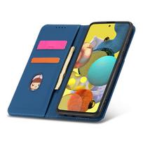 magnetinis korteliu deklas - Hurtel Magnet Card Dėklas Samsung Galaxy A12 5G - Mėlynas (Blue) - 5 nuotrauka