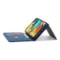 magnetinis korteliu deklas - Hurtel Magnet Card Dėklas Samsung Galaxy A12 5G - Mėlynas (Blue) - 6 nuotrauka