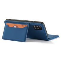 magnetinis korteliu deklas - Hurtel Magnet Card Dėklas Samsung Galaxy A12 5G - Mėlynas (Blue) - 7 nuotrauka