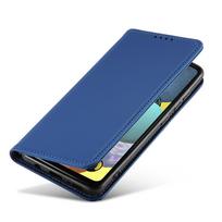 magnetinis korteliu deklas - Hurtel Magnet Card Dėklas Samsung Galaxy A12 5G - Mėlynas (Blue) - 8 nuotrauka