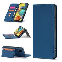 magnetinis korteliu deklas - Hurtel Magnet Card Dėklas Samsung Galaxy A12 5G - Mėlynas (Blue) - 10 nuotrauka