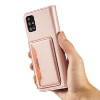 magnetas telefono - Hurtel Magnet Card Case Samsung Galaxy A12 5G - Rožinis (Pink) - 2 nuotrauka