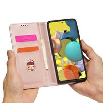 magnetas telefono - Hurtel Magnet Card Case Samsung Galaxy A12 5G - Rožinis (Pink) - 4 nuotrauka