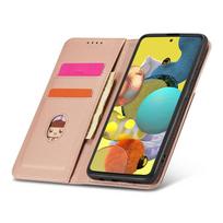 magnetas telefono - Hurtel Magnet Card Case Samsung Galaxy A12 5G - Rožinis (Pink) - 6 nuotrauka