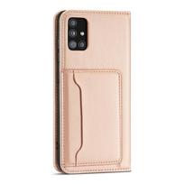 magnetas telefono - Hurtel Magnet Card Case Samsung Galaxy A12 5G - Rožinis (Pink) - 9 nuotrauka
