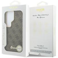 s26 ultra deklas - Guess PU 4G Script Metal Logo magnetinis dėklas Samsung Galaxy S26 Ultra rudas - 2 nuotrauka