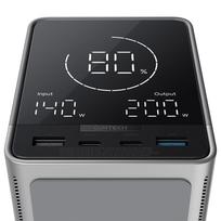 cuktech - Cuktech Powerbank 300W 40000mAh su belaidžiu įkrovimu 2x USB-C + 2x USB-A, juodas - 26 nuotrauka