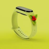 xiaomi mi band 5 - Hurtel Strap Xmas Wristband, žalia - 2 nuotrauka