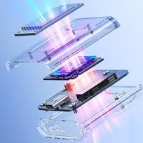 diskas - Orico TC20-M2-10G M.2 NVME USB-C 3.2 Disko Dėžutė - Skaidrus (Transparent) - 2 nuotrauka