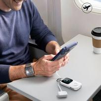 power bank wireless - Joyroom JR-W19 5000mAh išorinė baterija su 5W belaidžiu laikrodžio įkrovimu - balta - 2 nuotrauka