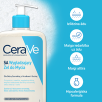 geles - CeraVe Facial Cleansers SA Smoothing 473ml - 3 nuotrauka