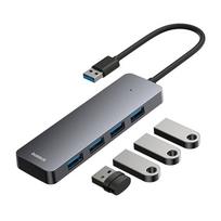 usb a sakotuvas - 4in1 Hub Baseus UltraJoy Lite USB-A to USB 3.0 15cm (grey) - 3 nuotrauka