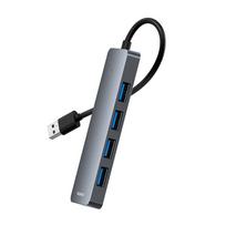 usb a sakotuvas - 4in1 Hub Baseus UltraJoy Lite USB-A to USB 3.0 15cm (grey) - 5 nuotrauka